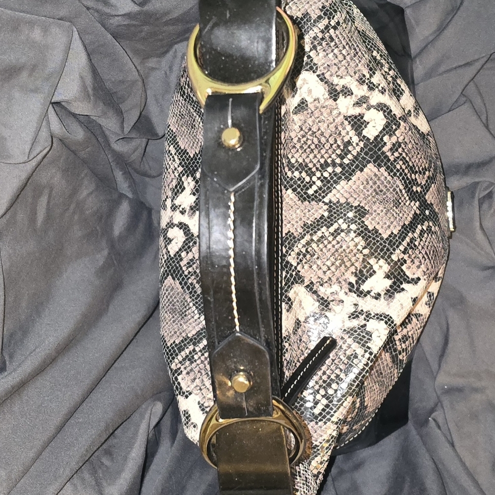 Dooney & Bourke Nikki Python-Embossed Leather Hob… - image 3